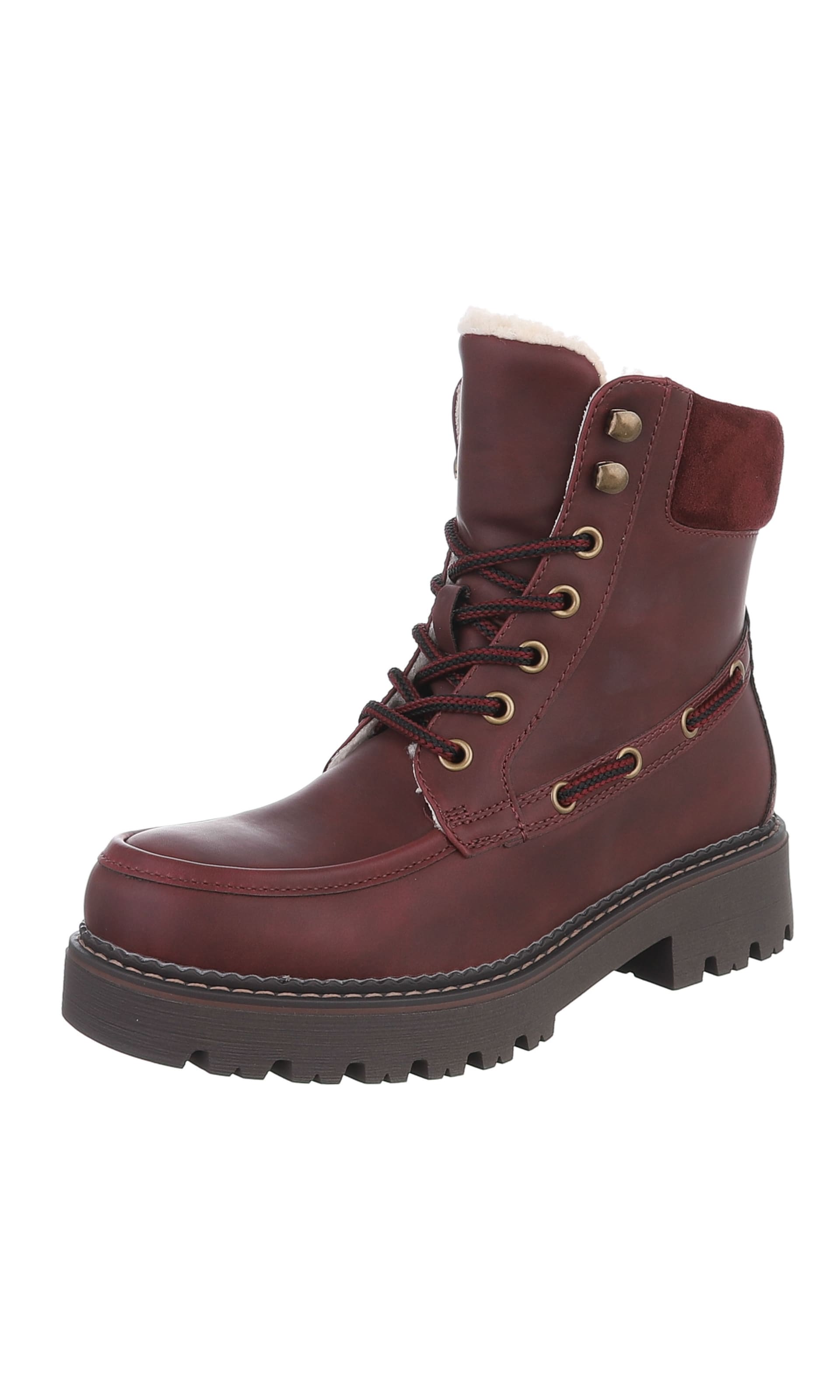 Ital-Design Stiefelette in Rot: Vorderseite