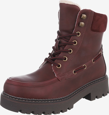 Ital-Design Stiefelette in Rot: Vorderseite