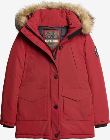 Parka d’hiver 'Everest' Superdry en rouge : devant