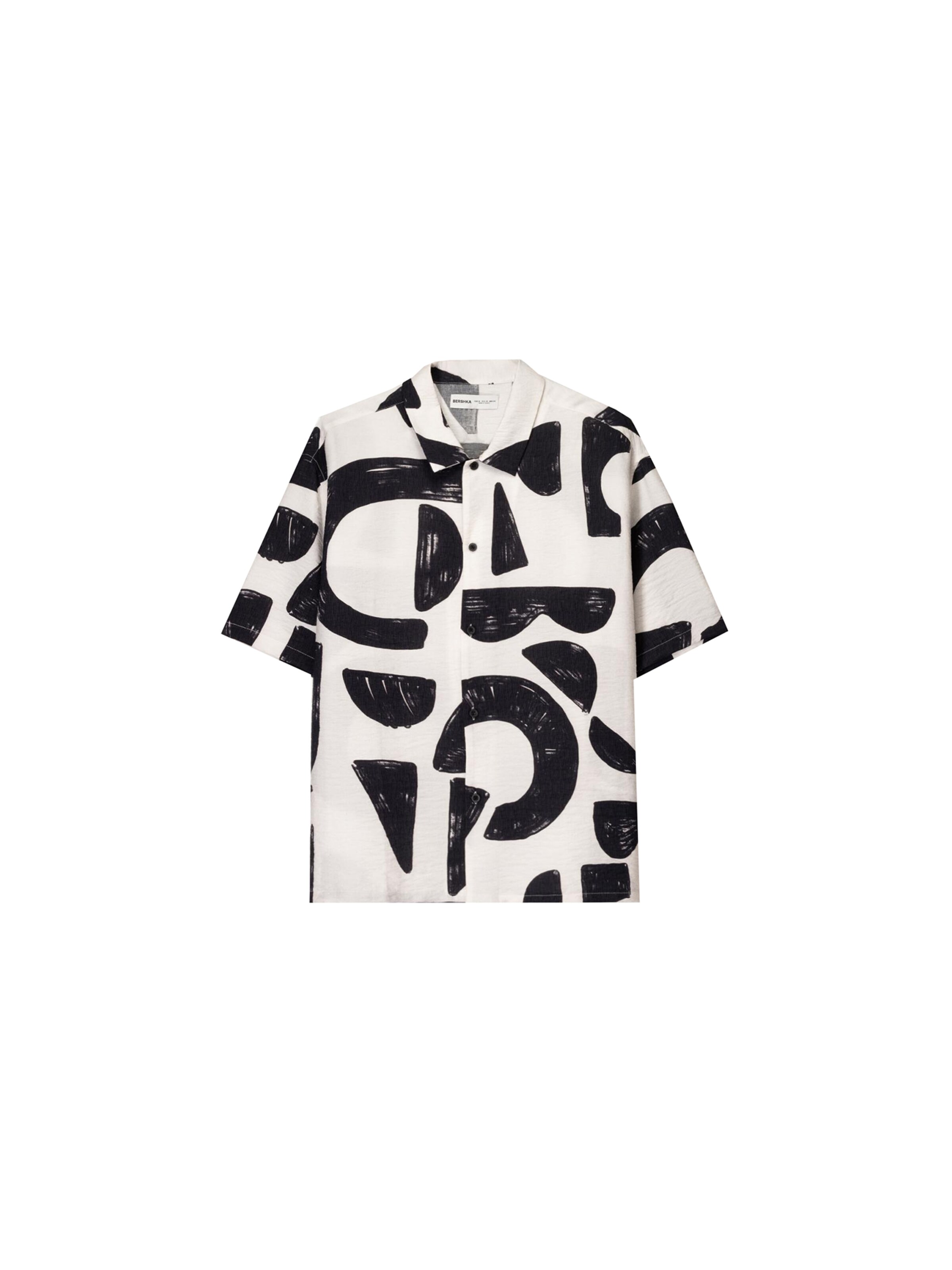 Bershka Comfort Fit Skjorta i vit: framsida