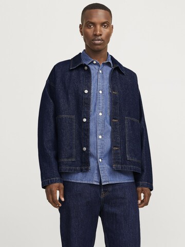 JACK & JONES Regular fit Button Up Shirt in Blue: front