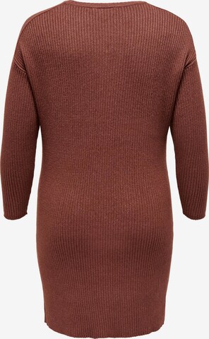 ONLY Carmakoma Knitted dress 'Fia Katia' in Red