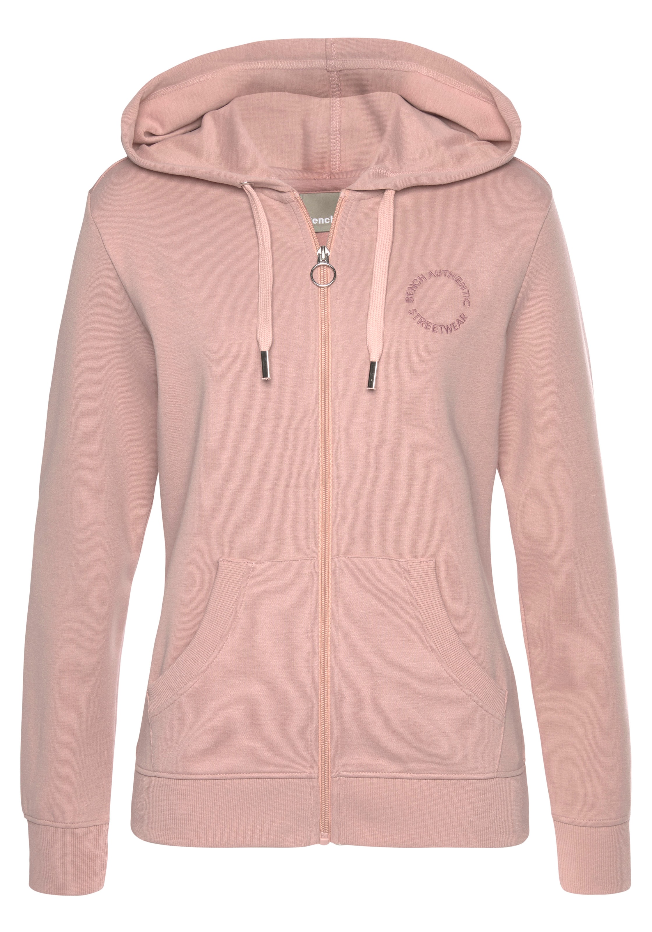 BENCH Кофта на молнии в Ярко-розовый: спереди