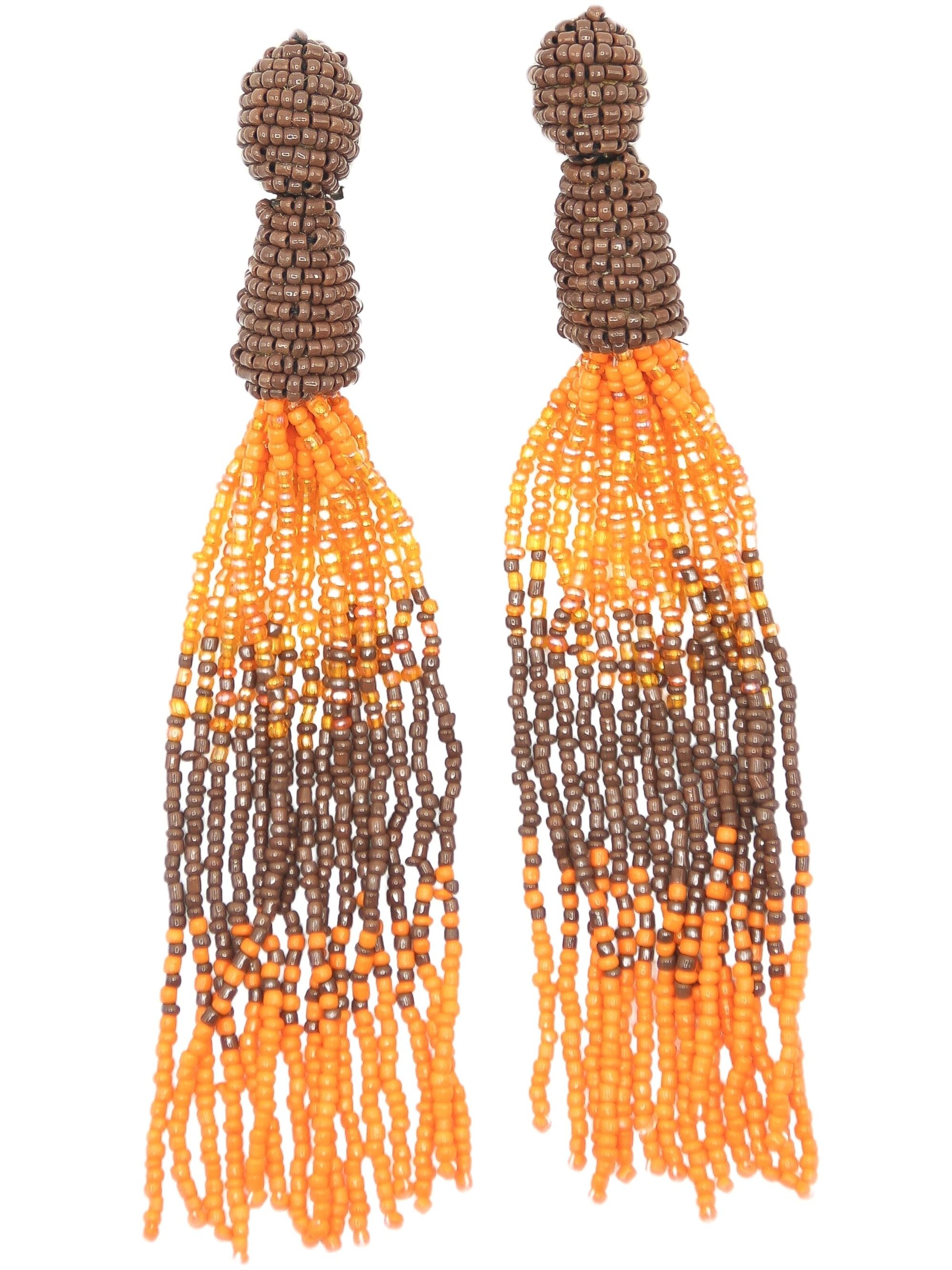 COLLEZIONE ALESSANDRO Earrings 'Alisha' in Brown: front