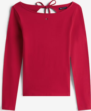 Tommy JeansMajica - crvena boja: prednji dio