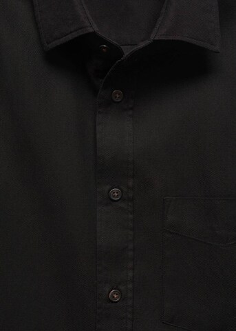 MANGO MAN Regular fit Button Up Shirt 'Prati' in Black