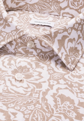 Coupe regular Chemise 'Smart Linen' SEIDENSTICKER en beige