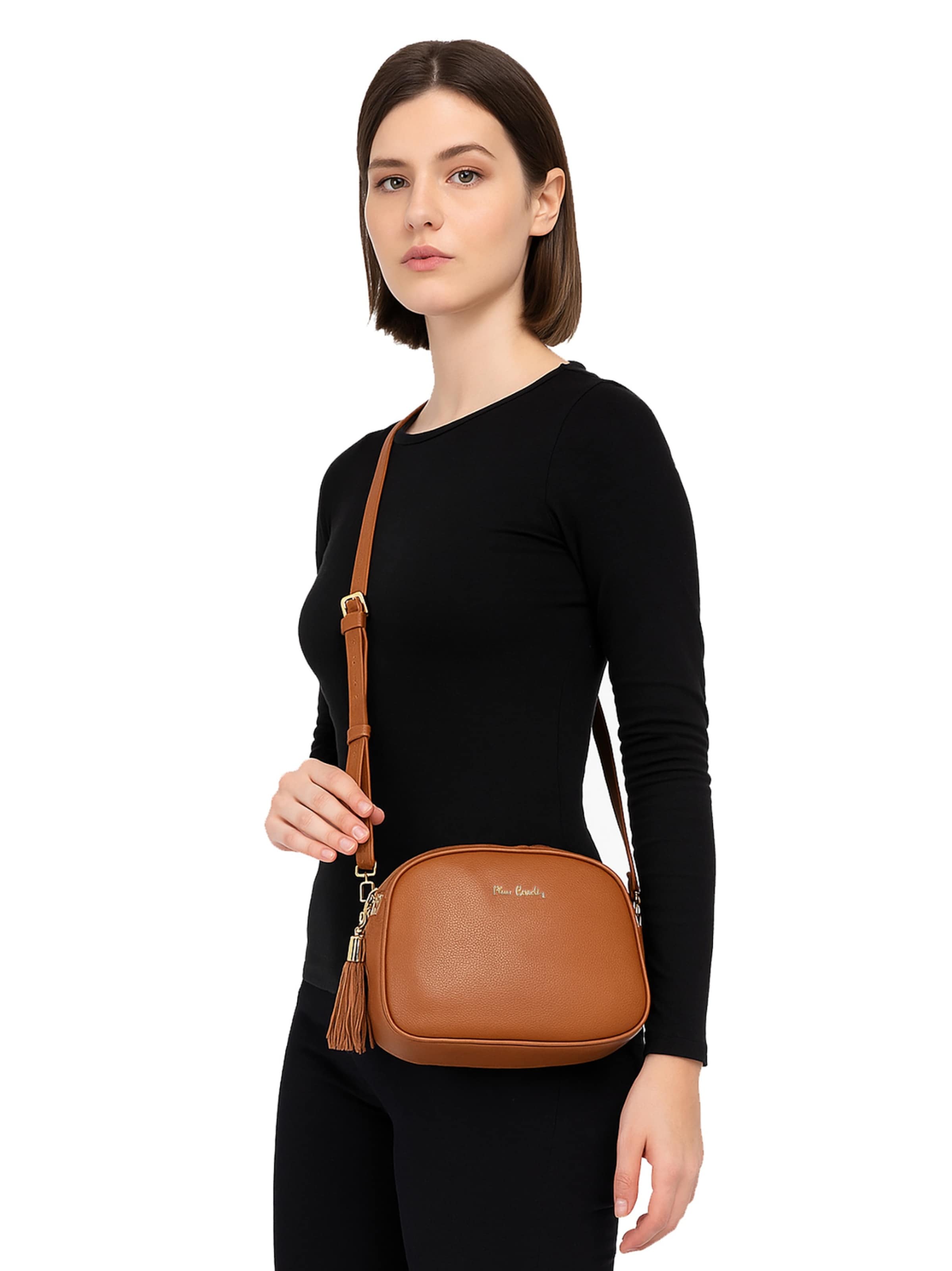 PIERRE CARDIN Schultertasche in Braun: Vorderseite