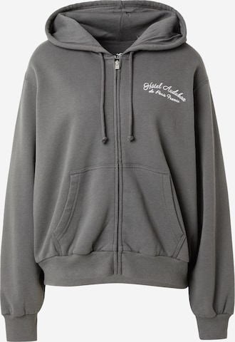 HOLLISTER Sweat jacket 'EMEA' in Grey: front