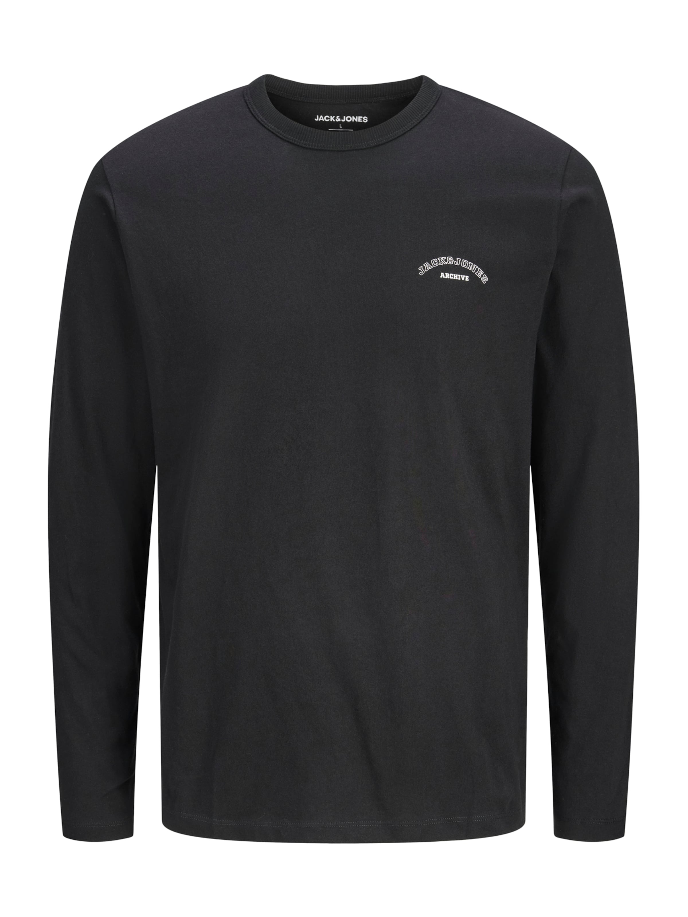 Jack & Jones Plus Tričko 'JJCOLLEGE' – černá: přední strana