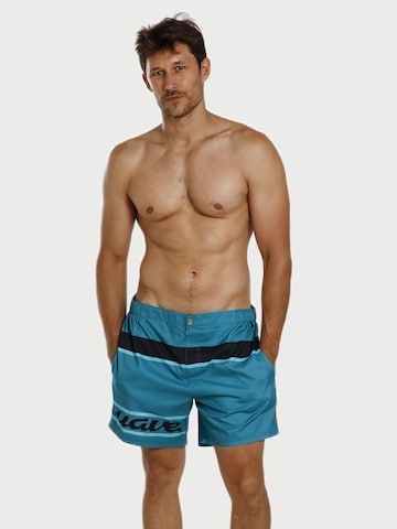 Shorts de bain wavebreaker en vert : devant