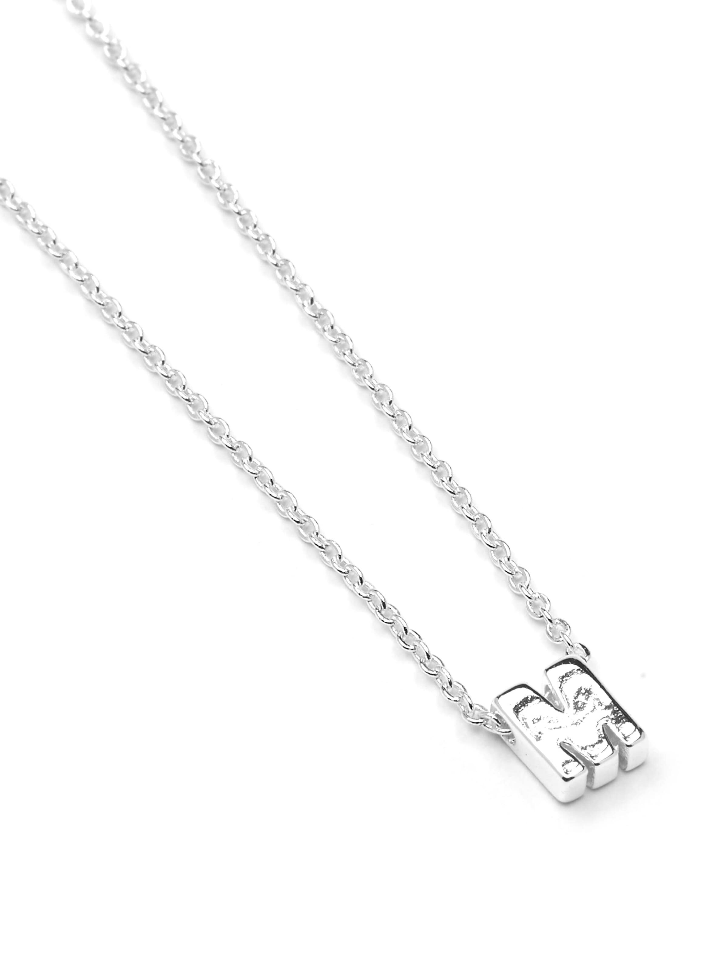 Luxenter Necklace 'Alphabet M' in Silver