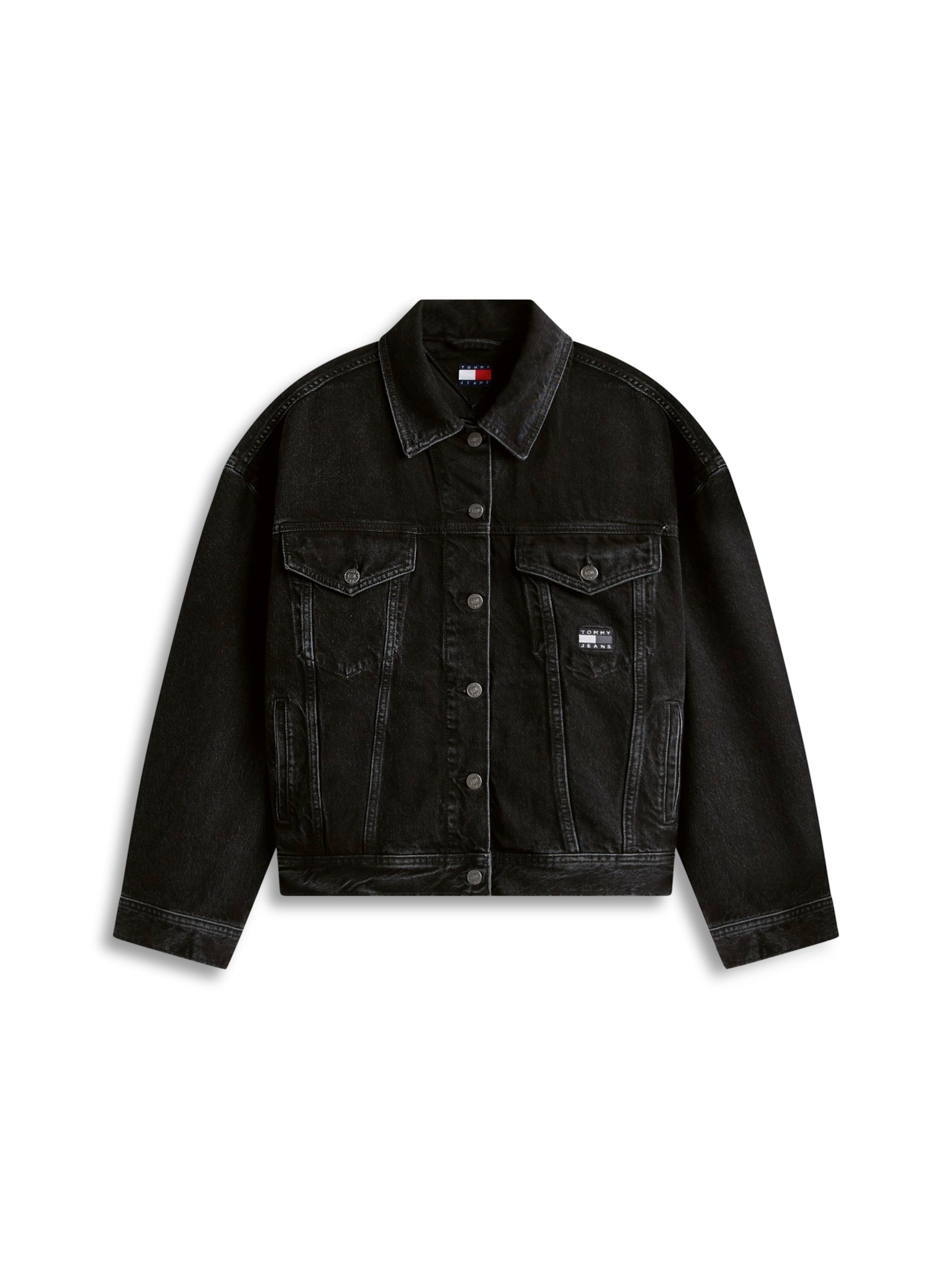 Tommy Jeans Övergångsjacka i svart: framsida