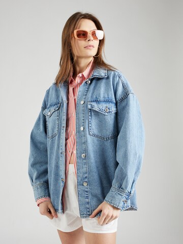 Gina Tricot Between-season jacket in Blue: front