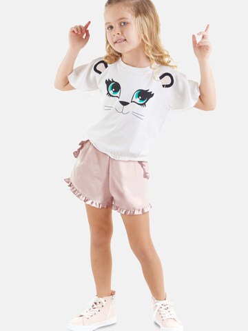 Denokids Set 'White Cat' in Weiß: Vorderseite