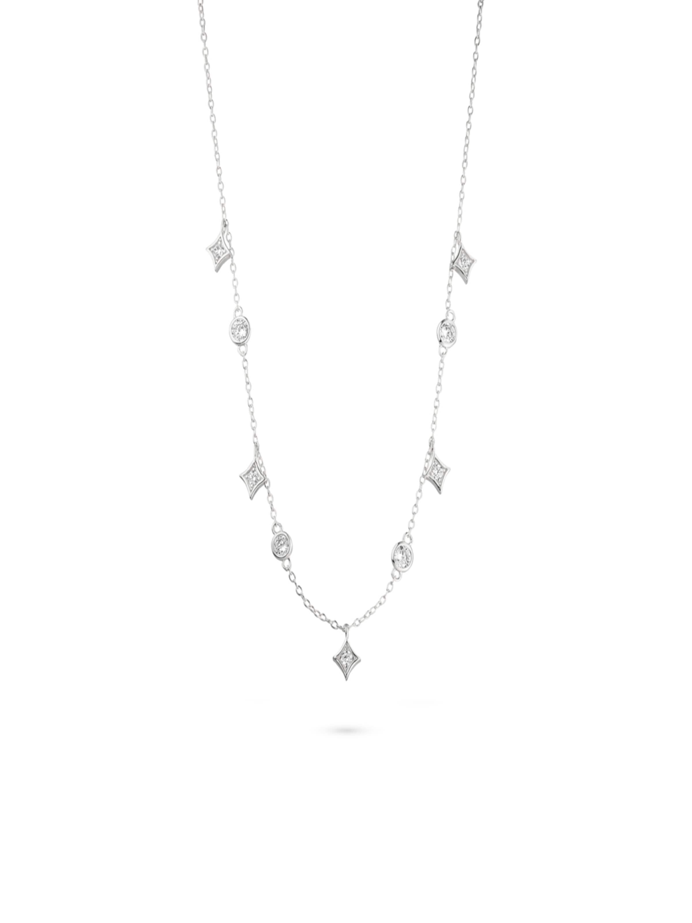 Fiocco Jewelry Necklace 'Radiant' in Silver: front