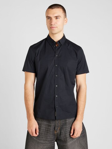 BLEND Slim Fit Hemd in Schwarz: Vorderseite