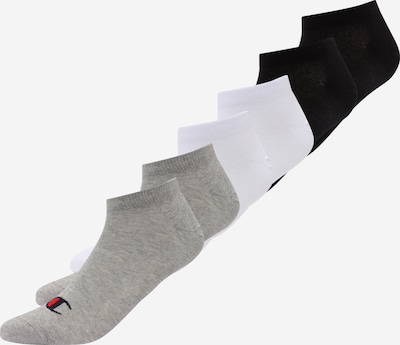 Champion Authentic Athletic Apparel Chaussettes de sport en gris / rouge / noir / blanc, Vue avec produit