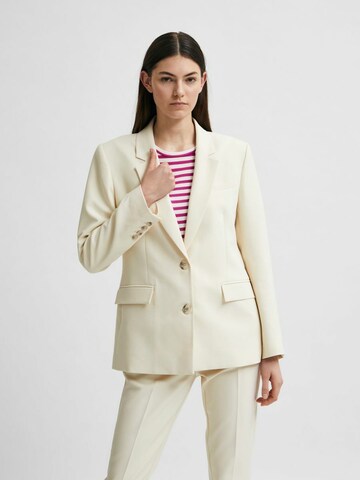 Blazer 'SLFRita' SELECTED FEMME en beige : devant