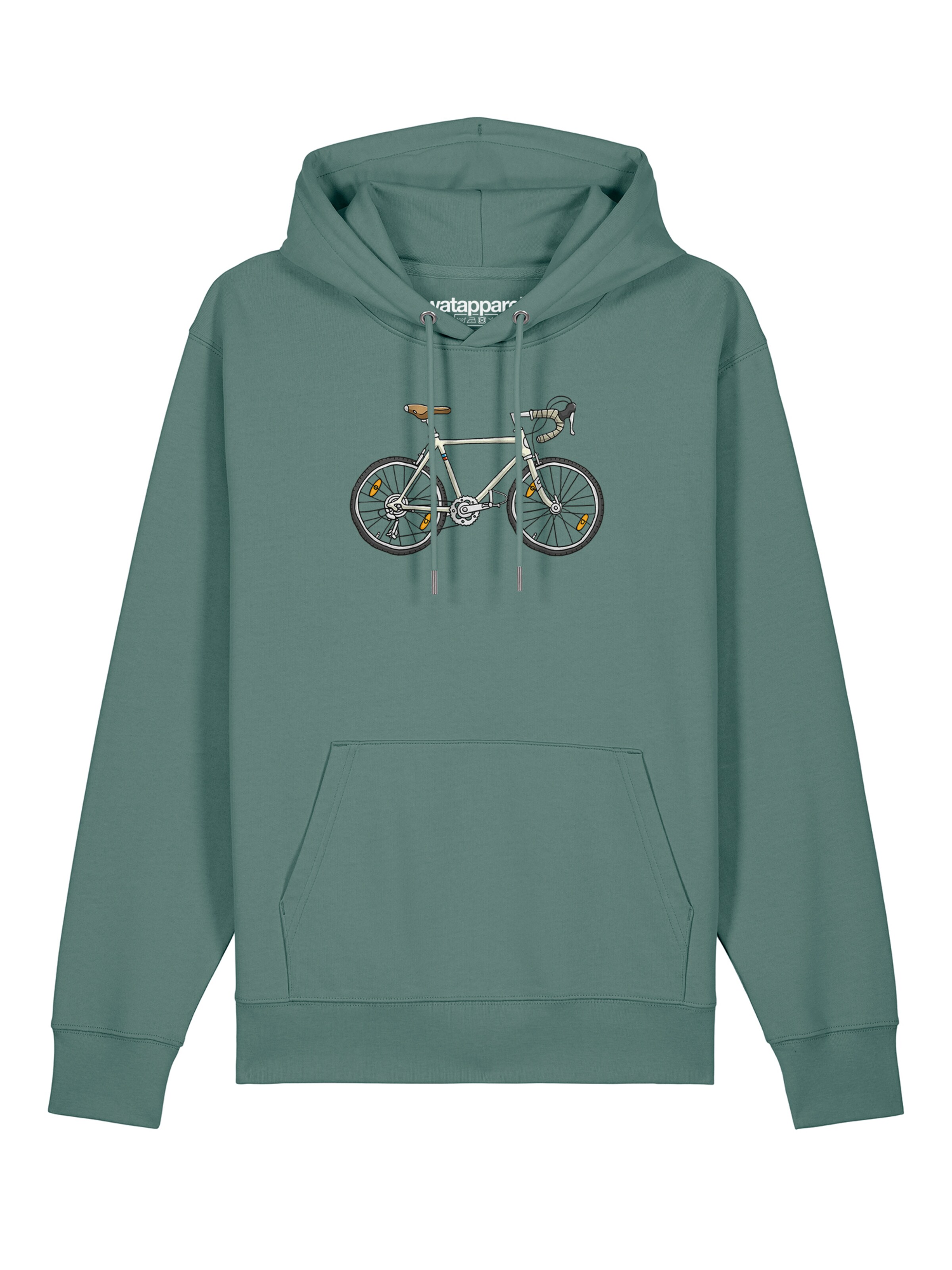 Watapparel Sweatshirt ' Doodle Bike ' in Groen: voorkant