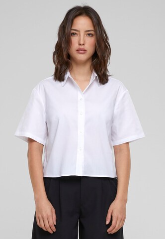 Urban Classics Blouse in Wit: voorkant