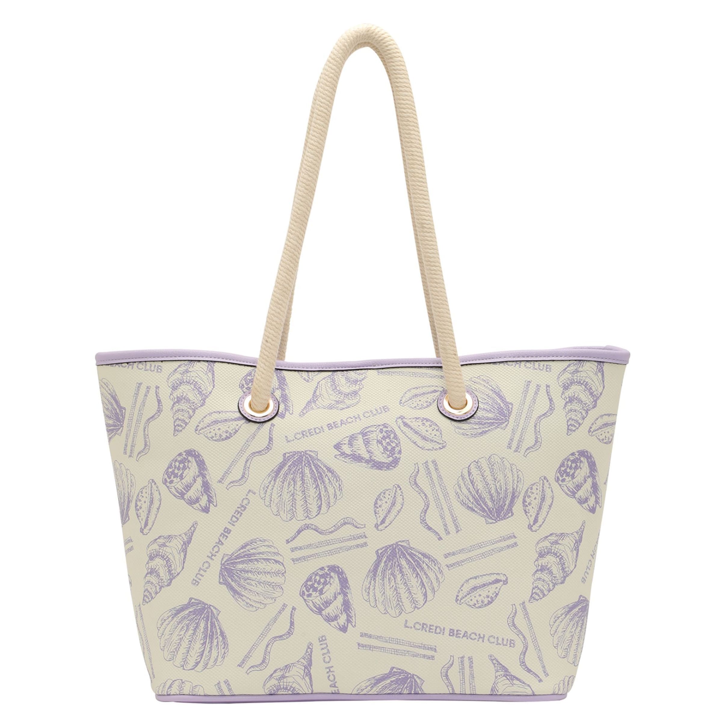 L.CREDI Shopper 'Kezia' in Beige: voorkant