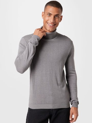 !Solid Sweater in Grey: front