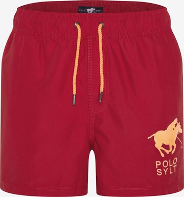 Polo Sylt Board Shorts in Red: front
