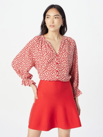 Camicia da donna di Traffic People in rosso: frontale