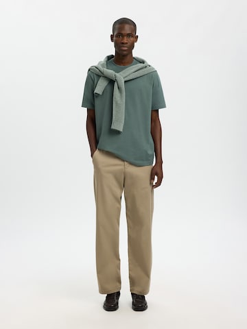 SELECTED Μπλουζάκι 'SLHCOLMAN200' σε πράσινο