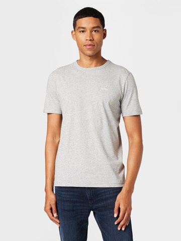 BOSS Green Shirt 'TEE CURVED' in Grey: front