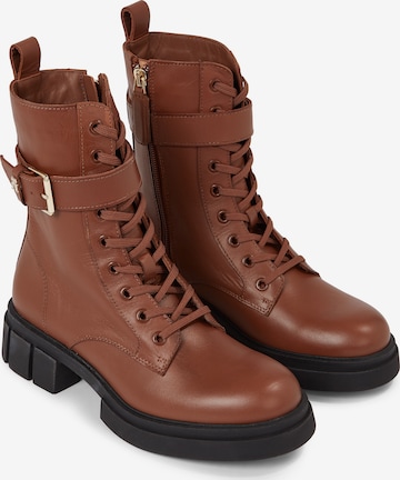 TOMMY HILFIGER Lace-Up Ankle Boots in Brown