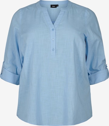 Zizzi - Blusa 'CANANNA' em azul: frente