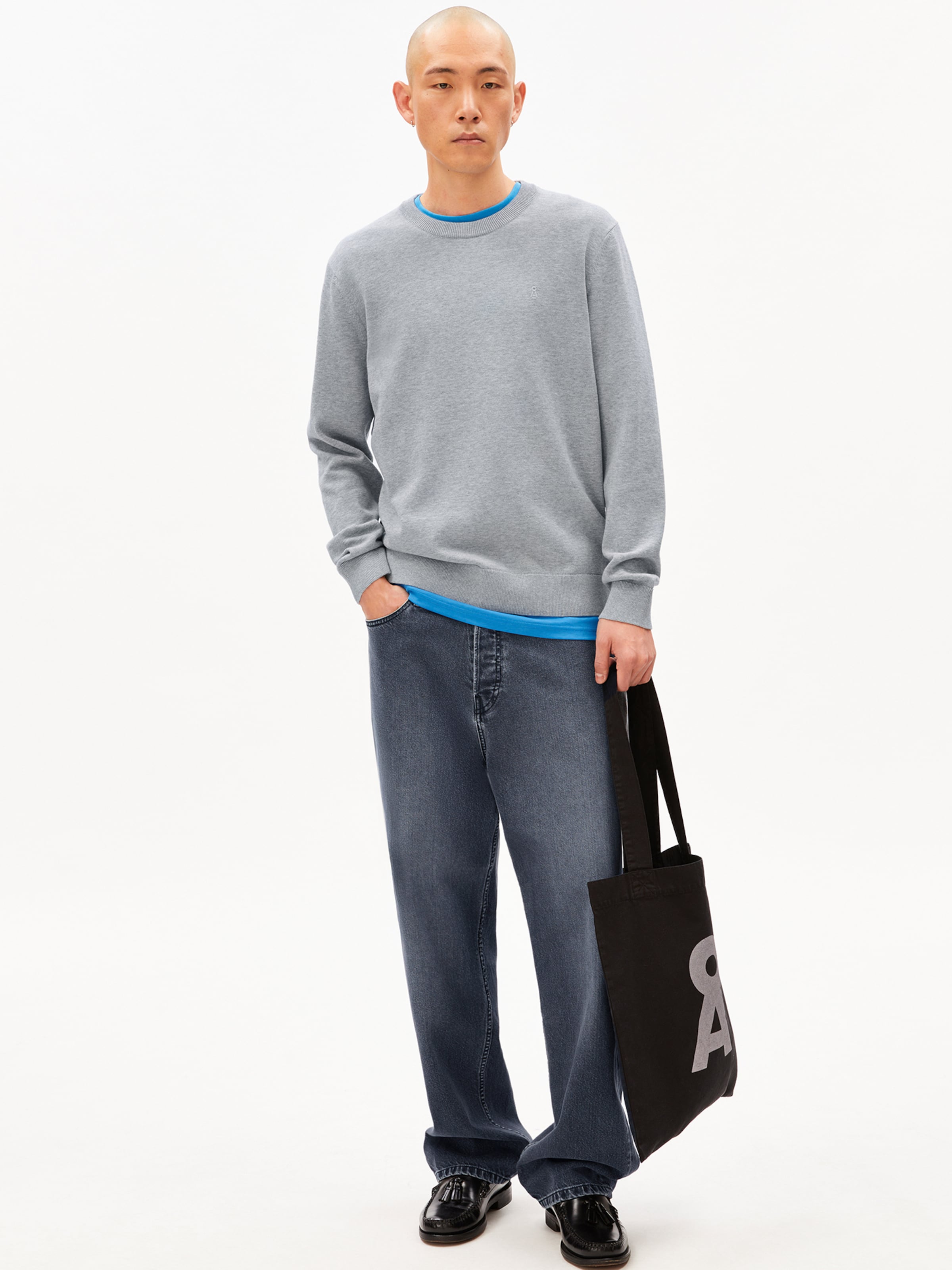 ARMEDANGELS Trui in Grijs: voorkant