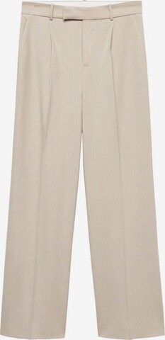 MANGO Loose fit Pleat-Front Pants 'Ares' in Beige: front