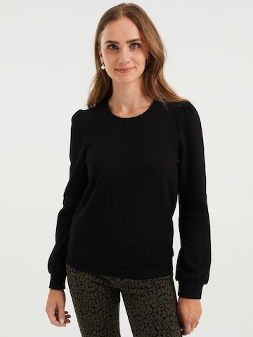 WE Fashion Sweatshirt in Zwart: voorkant