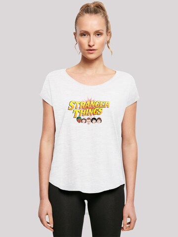 F4NT4STIC Shirt 'Stranger Things Netflix TV Series' in Wit: voorkant