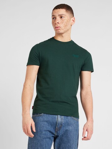 T-Shirt Superdry en vert : devant