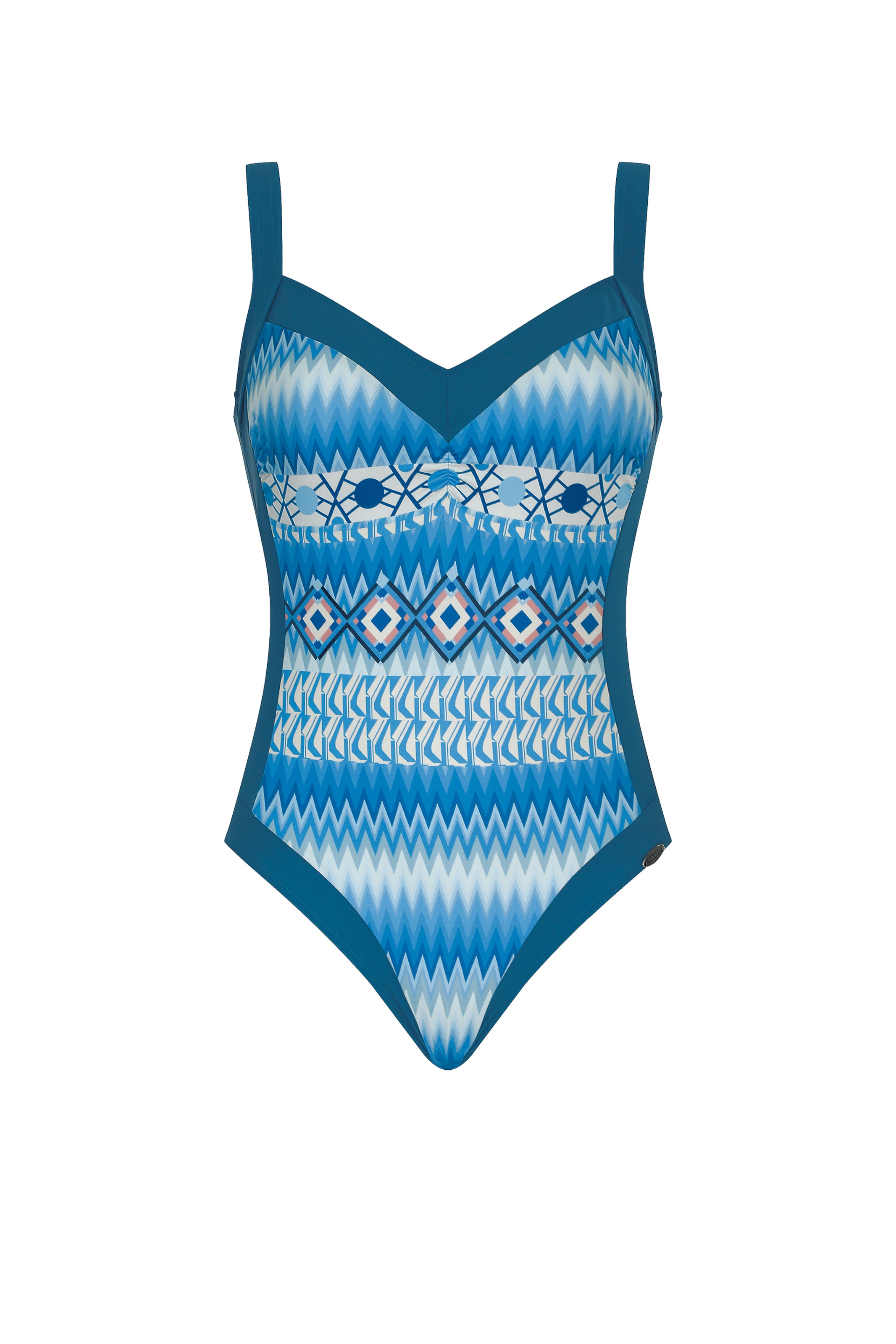 SUNFLAIR Bustier Badeanzug in Blau: Vorderseite