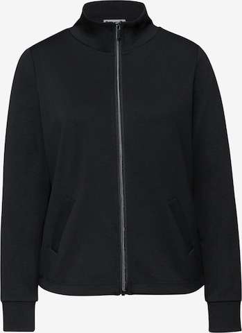 STREET ONE Sweatjacke in Schwarz: Vorderseite