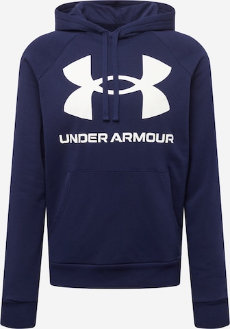 UNDER ARMOUR Sports sweatshirt 'Rival' in Blue: front