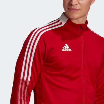 ADIDAS SPORTSWEAR Skinny Athletic Jacket 'Tiro 21' in Red