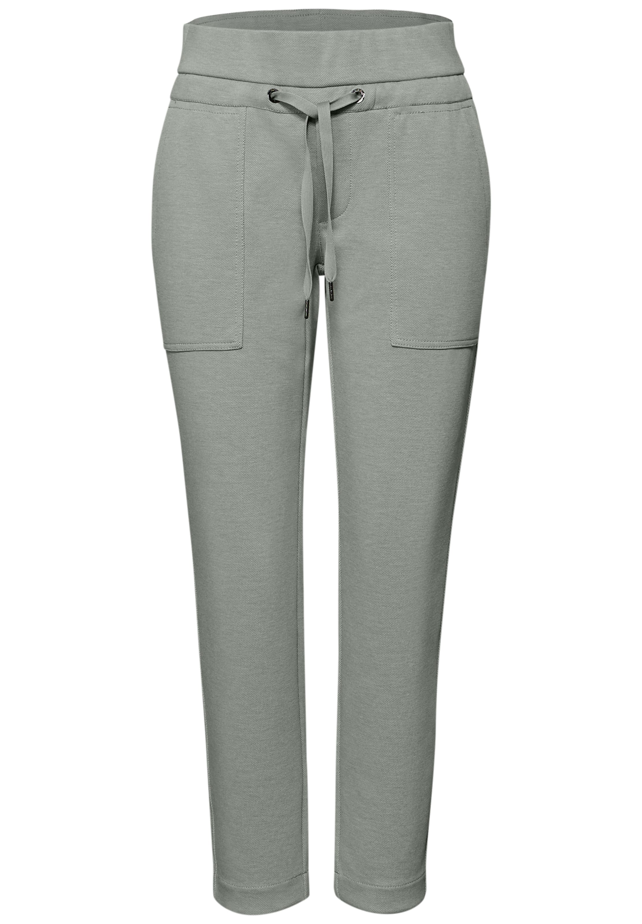 STREET ONE Loosefit Hose in Grün: Vorderseite