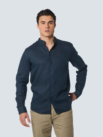No Excess Regular Fit Hemd in Blau: Vorderseite