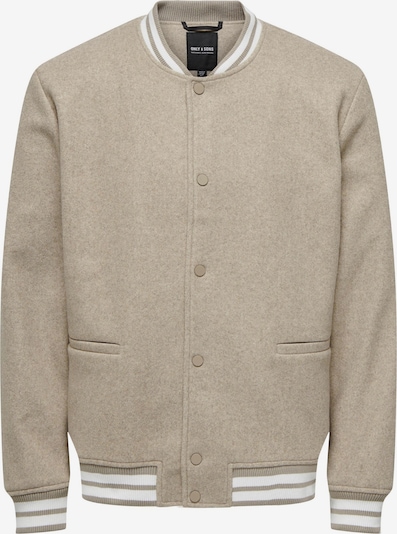 Only & Sons Veste mi-saison 'ONSDenver' en mastic / blanc, Vue avec produit