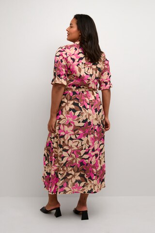 KAFFE CURVE Košeľové šaty 'Dory' - ružová