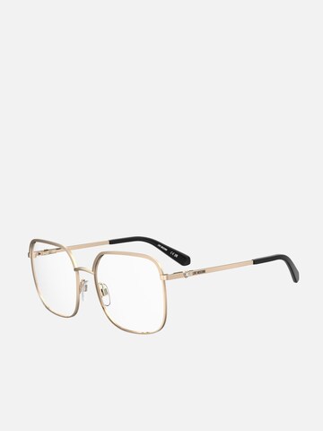 Lunettes de soleil Love Moschino en or : devant