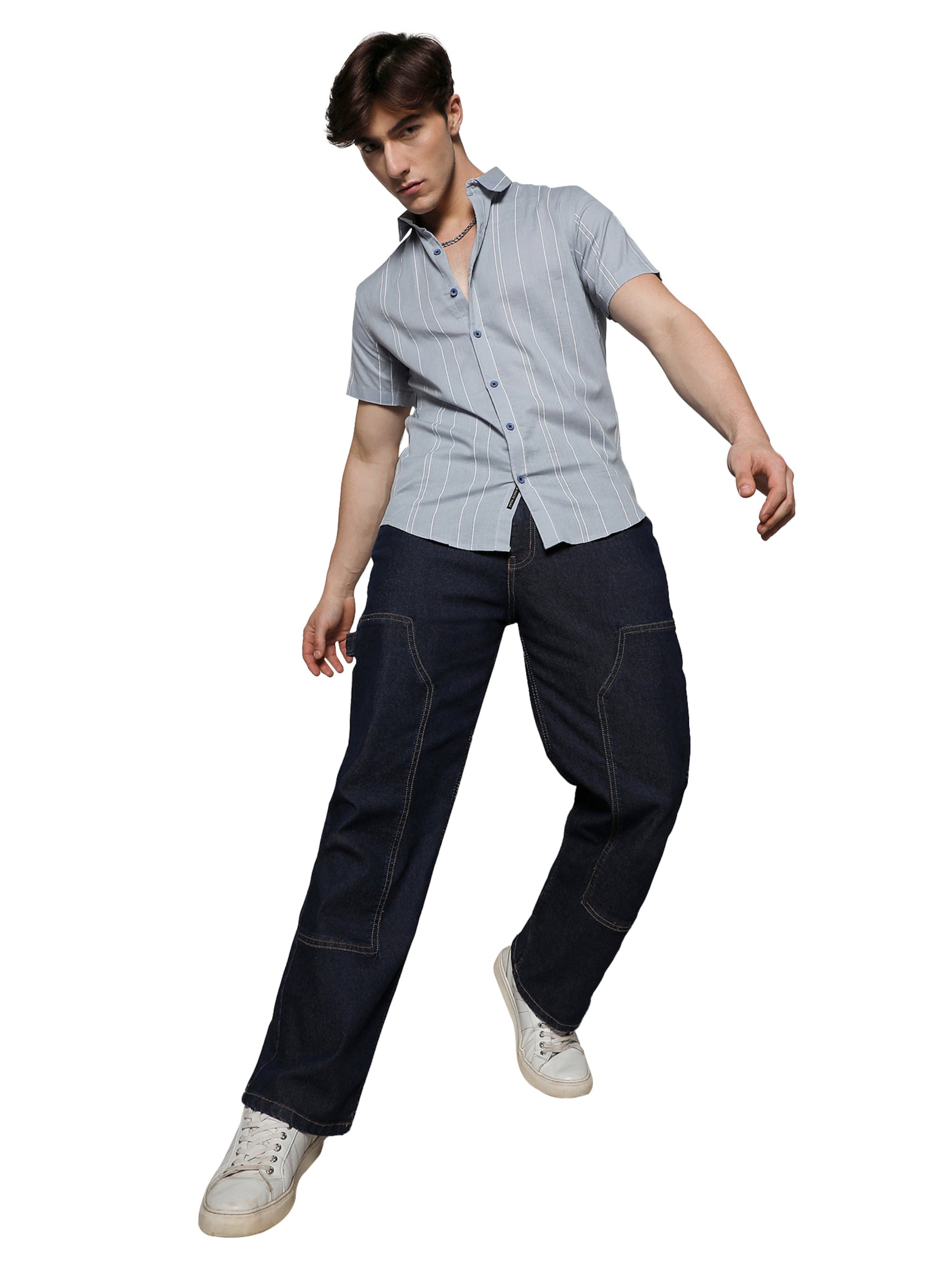 Campus Sutra Regular fit Ing ' Kaiden ' - kék