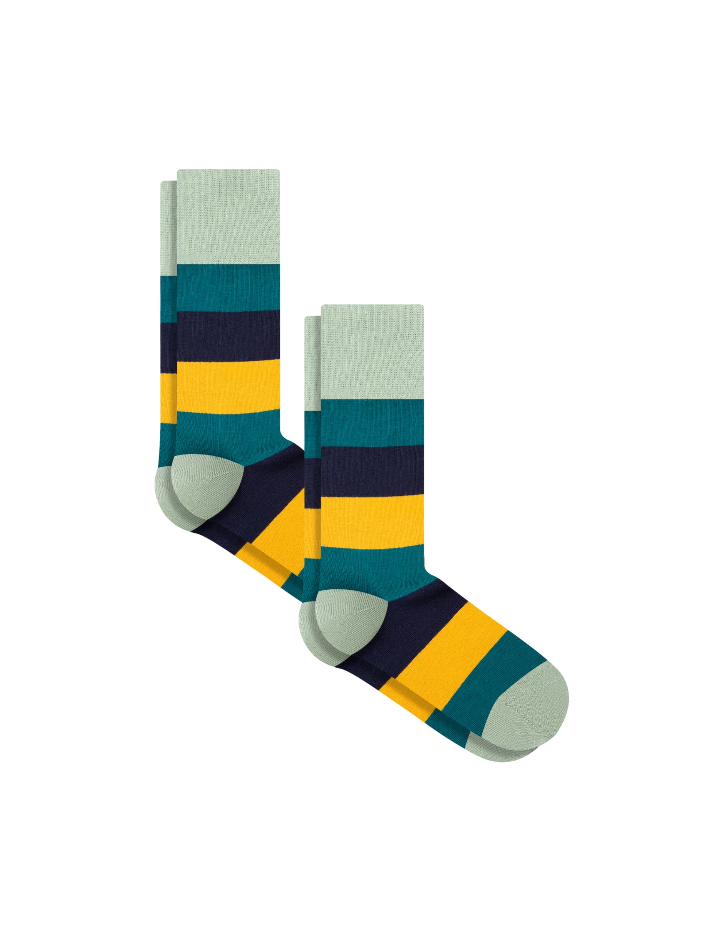 Albero Natur Socken 'Bio-Baumwoll-Socken mit längerem Bündchen - 2er Pack'‌‌ in Grün: Vorderseite