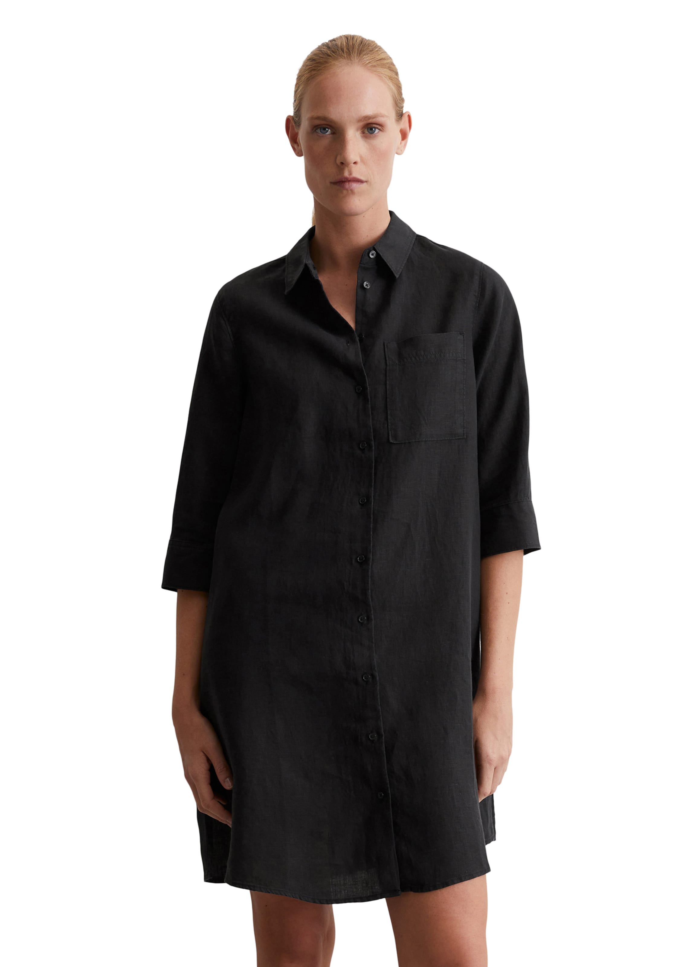 Robe-chemise Marc O'Polo en noir : devant